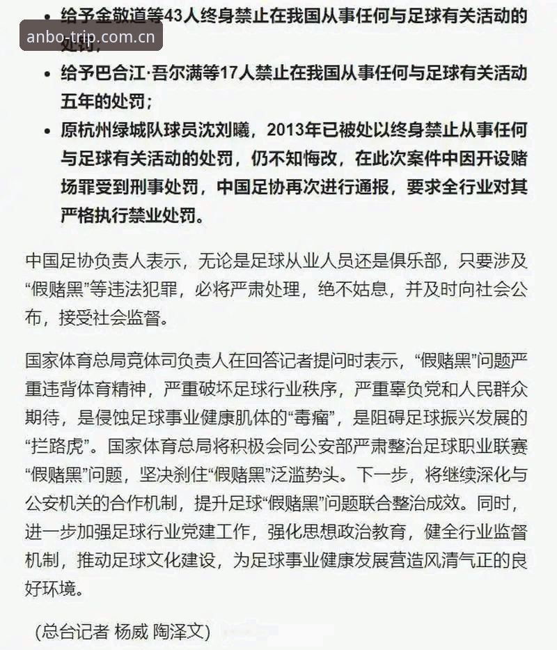 足球禁足事件实用指南：从安博B3K7版本看中国足球治理新动态